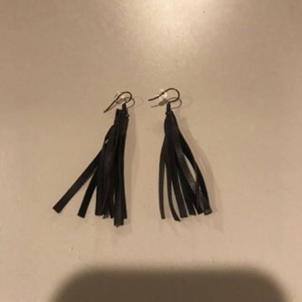 Black Fringe Earrings